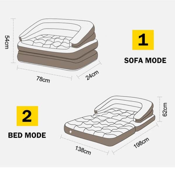 Tanxianzhe 5 In 1 Flocking Sofa Style Air Mattress TXZ-24179 detail-1