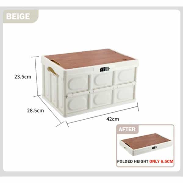 Tanxianzhe Foldable Storage Box With Wooden Lid TXZ-1404 detail-1