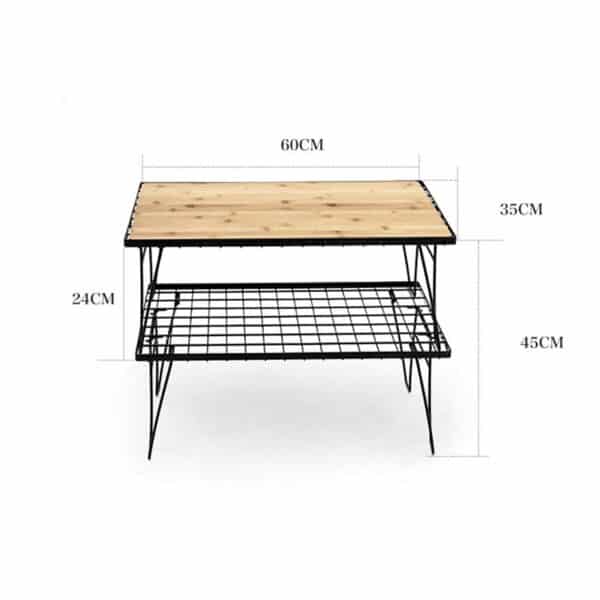 tanxianzhe Iron Mesh Folding Camping Table With Removable Bamboo Plate TXZ-6021 detail-1