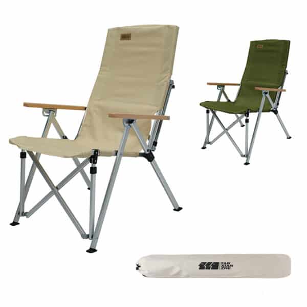 tanxianzhe Outdoor High Back Folding Chair With Wooden Armrest TXZ-0523