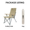 tanxianzhe Outdoor High Back Folding Chair With Wooden Armrest TXZ-0523 detail-1