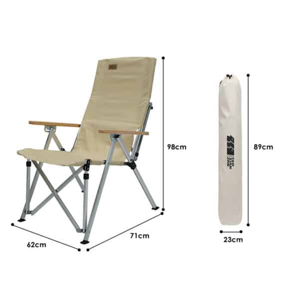 tanxianzhe Outdoor High Back Folding Chair With Wooden Armrest TXZ-0523 detail-2