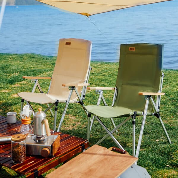 tanxianzhe Outdoor High Back Folding Chair With Wooden Armrest TXZ-0523 detail-4