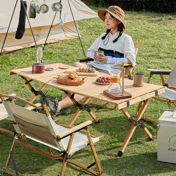 tanxianzhe Portable Egg Roll Wooden Camping Folding Table TXZ-6022 detail-6