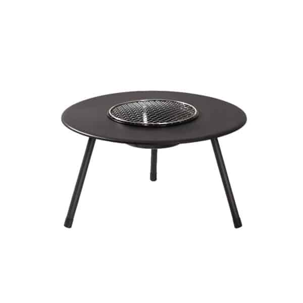 tanxianzhe Round Iron Foldable Camping Table With Central Charcoal Grill TXZ-6031