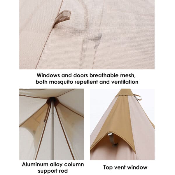 tanxianzhe Waterproof Indian Tipi Tent TXZ-1129 detail-3