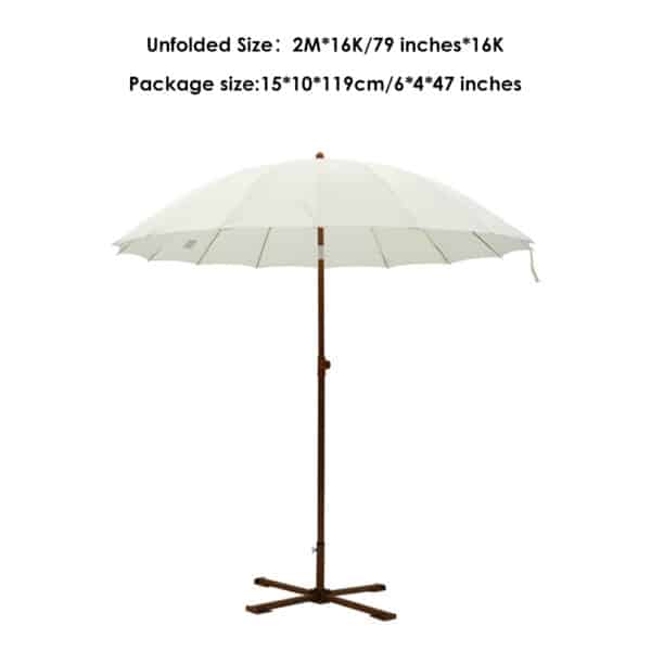 Cream Color Camping Beach umbrella detail 1