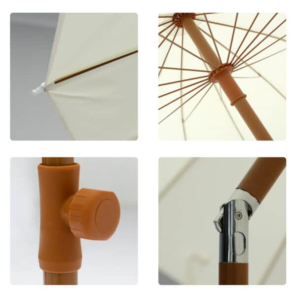 Cream Color Camping Beach umbrella detail 2