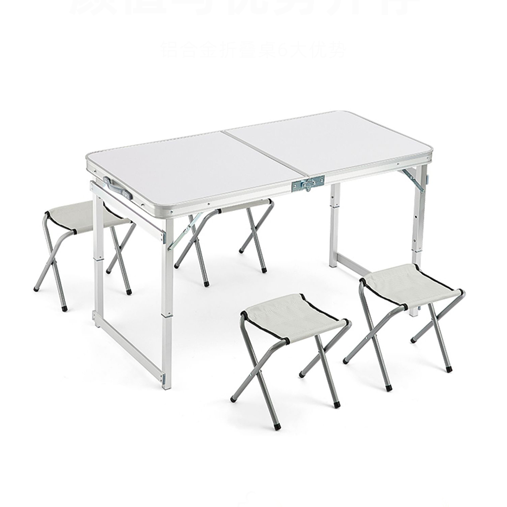 Aluminum folding table and chair